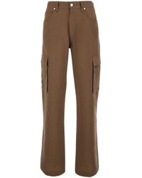 Fendi - Cargo Pants With Ff Plate On The Pocket - Lyst