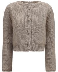 forte_forte - Chunky Knit Cardigan Mandorla - Lyst