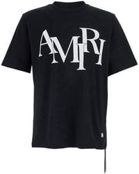 Amiri - T-Shirt With Front Logo - Lyst