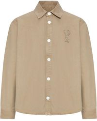 Ami Paris - Ami De Coeur Cotton Knit Shirt Jacket - Lyst