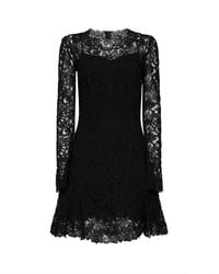 Ermano Scervino - Ermanno Scervino Rebrodé Lace Flared Mini Dress - Lyst