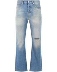 Amiri - 'Slash Bootcut' Light Denim Jeans - Lyst