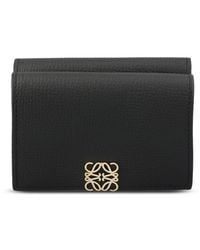 Loewe - Anagram Leather Trifold Wallet - Lyst