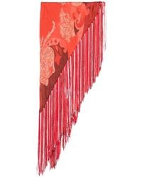 Etro - Fringed Scarf With Paisley Print - Lyst