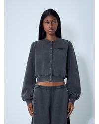 Alexander Wang - Logo Motif Cardigan - Lyst