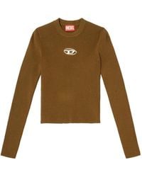 DIESEL - 'M-Valari' Rib-Knit Viscose-Blend Top - Lyst