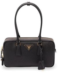Prada - Small Saffiano Leather Handbag - Lyst