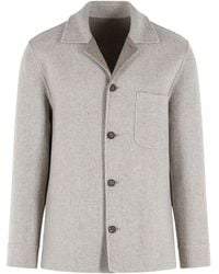 Eleventy - And Wool And Cashmere Overshirt - Lyst