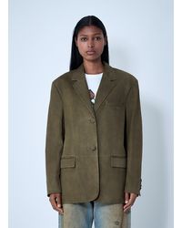 Marni - Suede Single-Breasted Blazer - Lyst