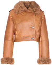 Chloé - Short Leather Boxy Jacket - Lyst
