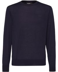 DSquared² - Classic Crew-Neck Sweater With Ribbed Hem - Lyst