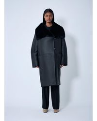 TOTEME - Shearling Wrap Coat - Lyst