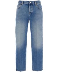 Gucci - Jeans With Logo Patch On The Rear And Faded Effect - Lyst