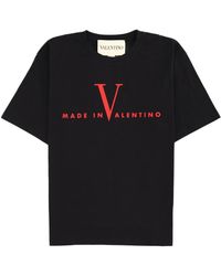 Valentino - Cotton T-Shirt With Made - Lyst