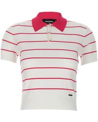 DSquared² - 'Striped' Polo Shirt - Lyst