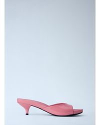 Prada - Patent Leather Kitten Heel Mules - Lyst