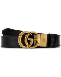 Gucci - Leather Gg Marmont Reversible Belt - Lyst
