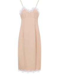 Carven - Lingerie Viscose Midi Dress - Lyst