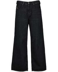 DIESEL - Wide-Leg Jeans With Classic Five-Pocket Design - Lyst