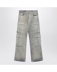 Rick Owens - Pearl-colored Vintage-effect Cargo Jeans - Lyst