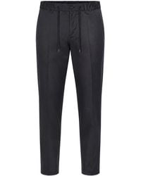 Herno - Technical Fabric Trousers With Drawstring - Lyst
