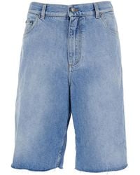 Dolce & Gabbana - Five-Pocket Bermuda Shorts With Logo Patch On The Back - Lyst
