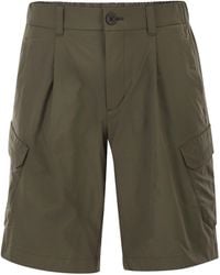 Herno - Technical Fabric Cargo Bermuda Shorts - Lyst