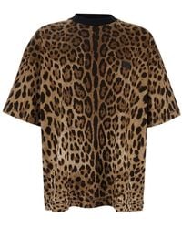 Dolce & Gabbana - Leopard Print T-Shirt - Lyst