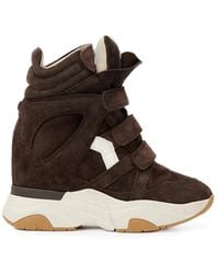 Isabel Marant - Balskee High-Top Wedge Suede Sneakers - Lyst