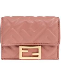 Fendi - Baguette Micro Leather Wallet - Lyst