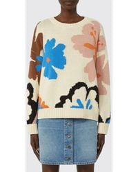 Weekend by Maxmara - Celebre Crew Neck Cotton Blend Pullover - Lyst