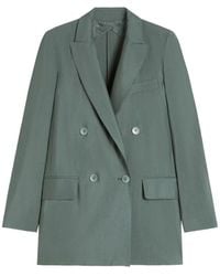 Max Mara - Double-Breasted Wool And Silk Blazer - Lyst