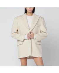 ANDAMANE - Oversized Ivory Jacket - Lyst