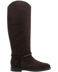 Brunello Cucinelli - Suede Boot With Precious Strap - Lyst