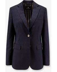 Etro - Single-Breasted Wool Blazer With Iconic Pattern - Lyst