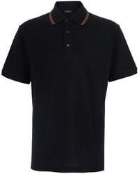 Gucci - Polo Shirt Web Collar Cotton T-Shirts - Lyst
