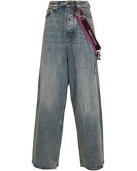Balenciaga - Denim Charms Baggy Jeans - Lyst