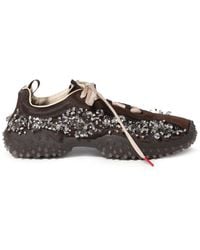 Miu Miu - Bubble Embroidered Technical Fabric And Suede Sneakers - Lyst
