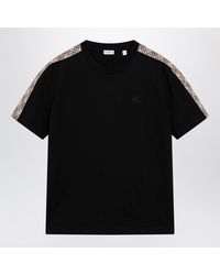 Burberry - T-Shirt With Checkered Pattern Detail - Lyst