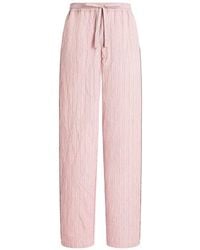 Dolce & Gabbana - Crinkled Striped Fabric Vanity Trousers - Lyst