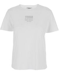 Max Mara - 'S Maxmara Quieto' Crewneck T-Shirt With Logo Print On The Front - Lyst