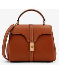 Celine Mini 16 Leather Shoulder Bag in Pink | Lyst