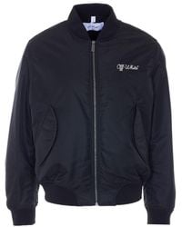 Off-White c/o Virgil Abloh - Off Script Logo Varsity Bomber - Lyst