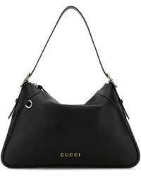 Gucci - Leather Large Gg Emblem Shoulder Bag - Lyst