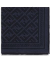 Fendi - Ff Wool And Silk Scarf - Lyst