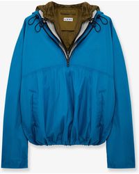 Loewe - Anorak Technical Fabric Windbreaker With Embroidered Anagram Logo - Lyst