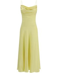 Balmain - Long Silk Satin Dress With Straps - Lyst
