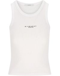 Givenchy - Paris Cotton Tank Top - Lyst