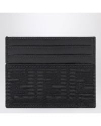 Fendi - Ff Zucca Jacquard And Leather Card Holder - Lyst