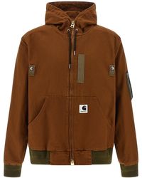 Sacai - X Carhartt Wip Capsule Hooded Bomber Jacket - Lyst